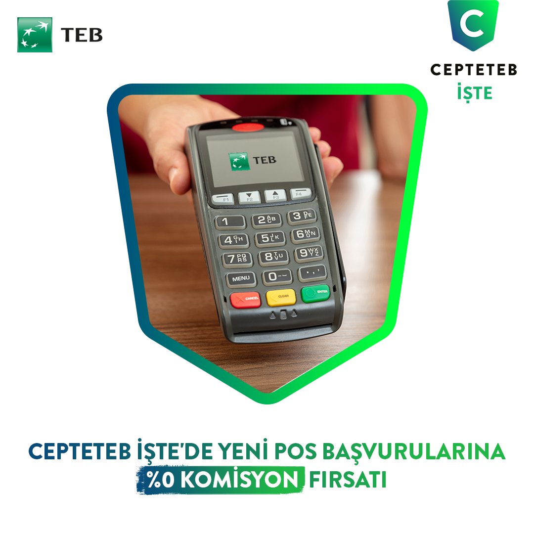 İşletmenizi büyütmenin tam zamanı. 🌿

Yeni POS başvurusu yapanlara 31 Ekim 2025’e kadar %0 komisyon fırsatı CEPTETEB İŞTE'de. 💚