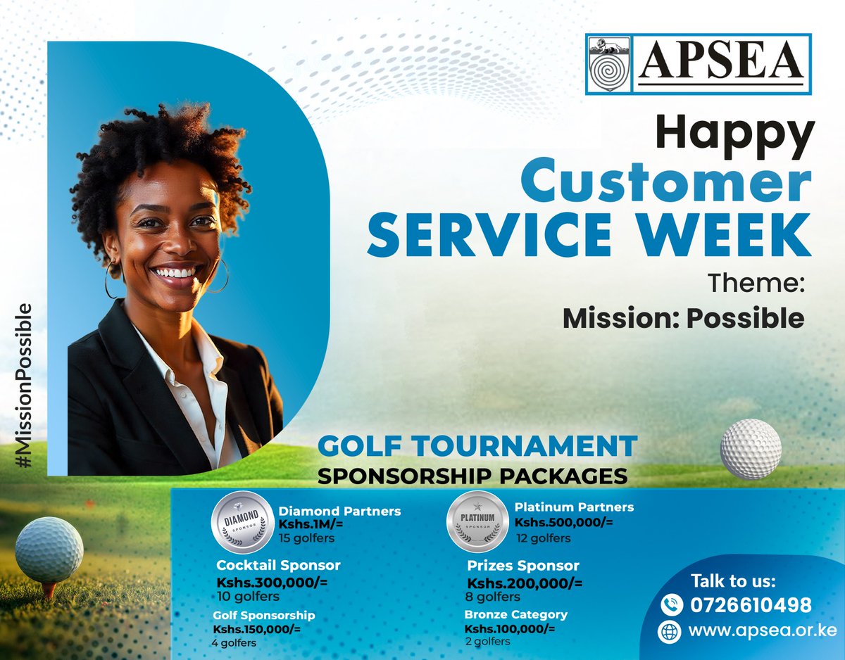 apseakenya's tweet photo. We treasure your expertise and the value addition you bring in the society.
Wishing everyone a fulfilling and inspiring Customer Service Week!
#happycustomerserviceweek2025 
#missionpossible
#epitomeofprofessionalism https://t.co/LBnFGeEpSD