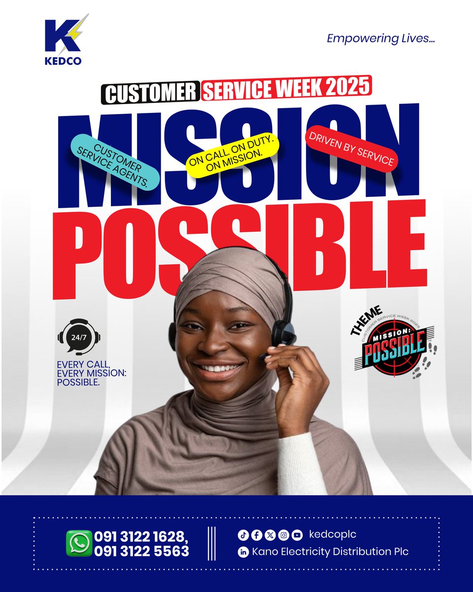 To our amazing Customer Service Team,  

Your passion, patience, and persistence are what keep us moving forward. 

Thank you for turning challenges into possibilities and making *Mission: Possible* our everyday story.  

We see you, we value you, and we celebrate you!