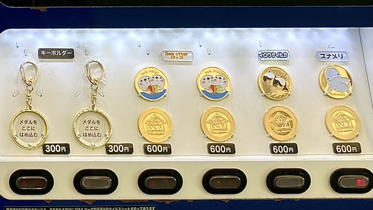 記念メダル #茶平工業 鳥羽水族館 有料エリア。2階・プラザショップ前