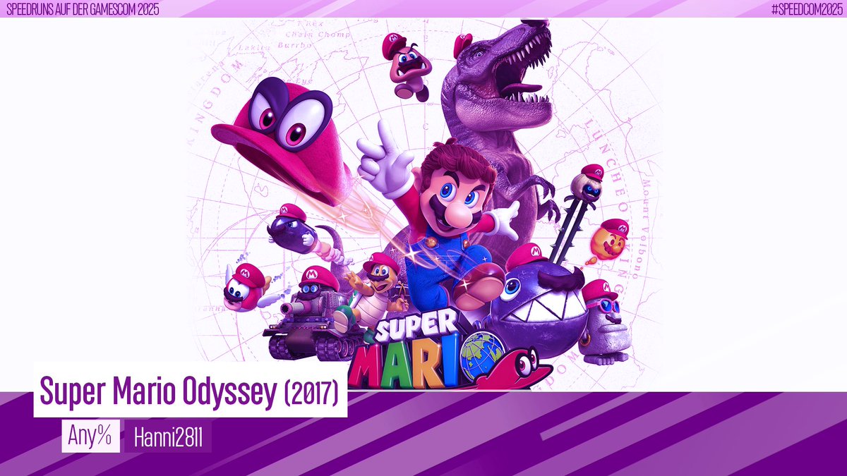 Ja das warten hat ein Ende. Natürlich darf bei einem Speedrun Marathon Super Mario nicht fehlen! Und die liebe <a href="/Hanuschka3/">Hanni</a> hat euch einen moderneren Vertreter der Reihe mitgebracht! 

Super Mario Odyssey Any%. Schönes Spiel, teilweise etwas Mario untyptisch. Das soll uns hier