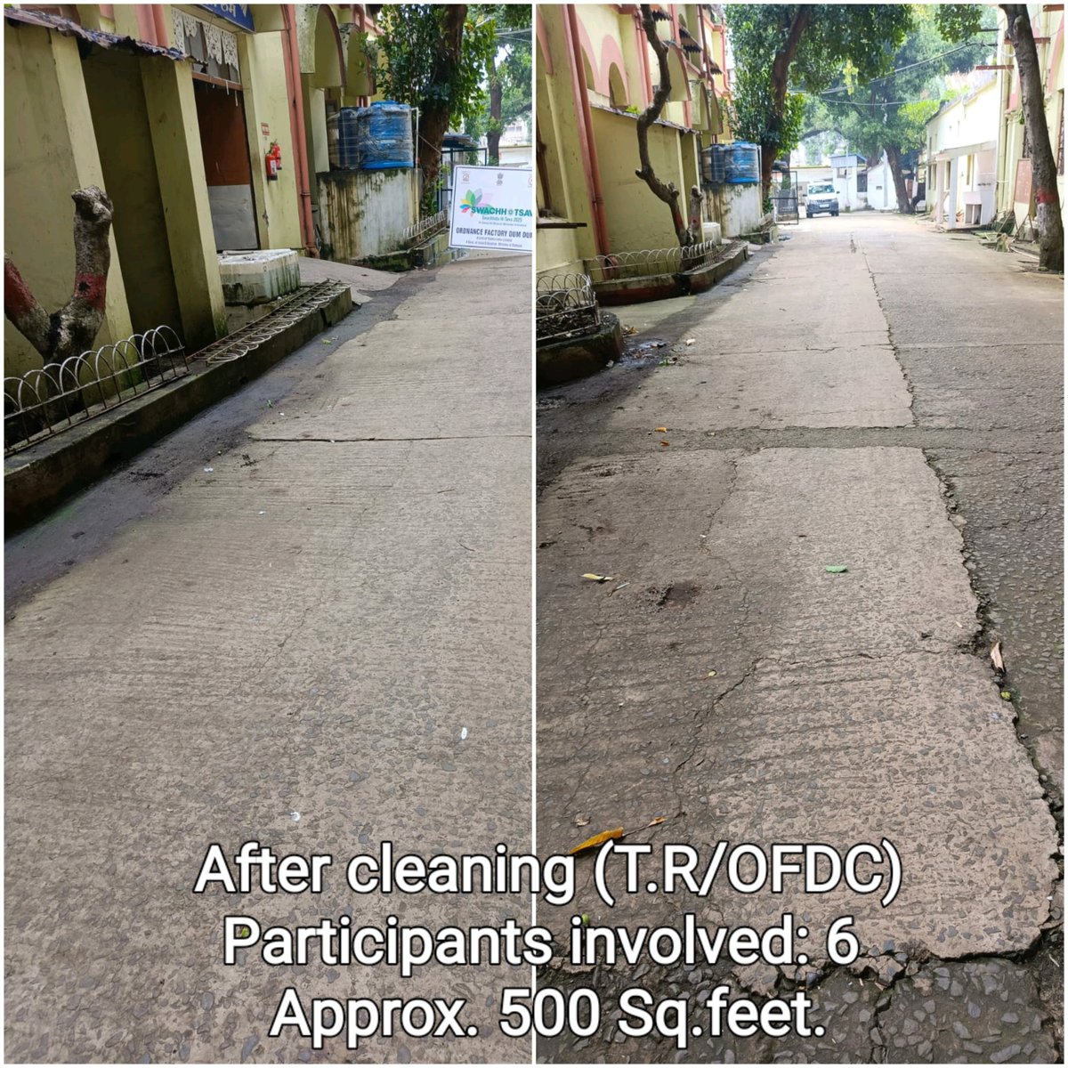 GM_OFDC_YIL's tweet photo. As part of #Special_Campaign_5.0, a cleanliness drive was organized on 06.10.2025 near TR Section of #OFDC with active participation of 6 employees.
@YantraIndiaLtd
@DARPG_GoI
#SwachhataHiSeva2025
#SwabhavSwachhata
#Clean_India
#DefProdnIndia,
@SpokespersonMoD
@CmdYantra https://t.co/SJwvJ2SVdy