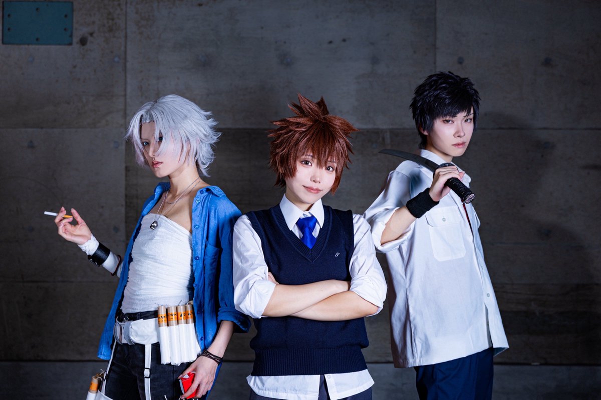 【⚠️コスプレ/ Cosplay】

家庭教師ヒットマンREBORN！
沢田綱吉

並森トリオ/リング争奪戦衣装
🐟セコムな2人🧨⚾️