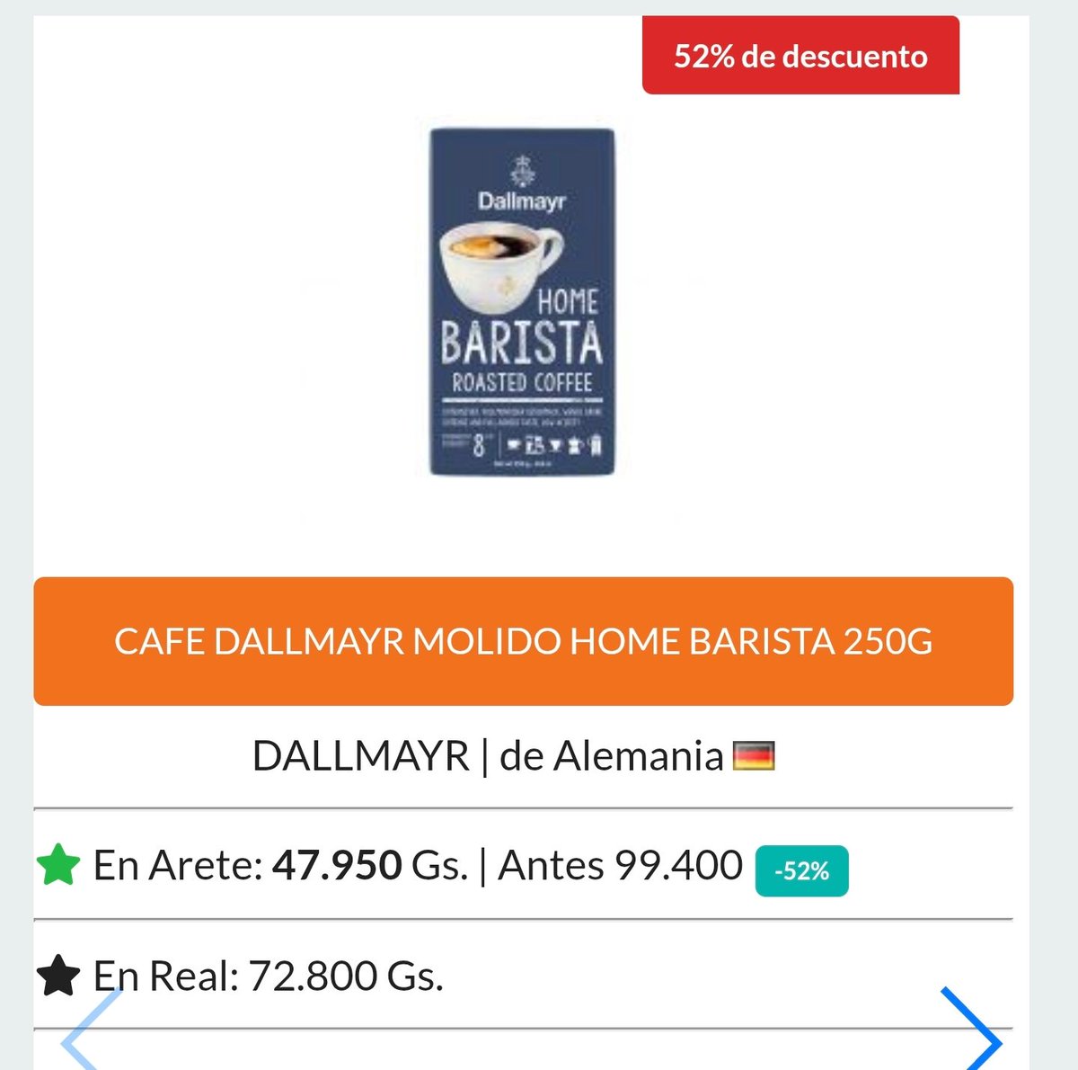 Café Home Barista Dallmayr -52%☕
comprador.digital/ofertas