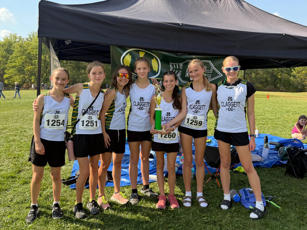 ClaggettMCS's tweet photo. Milt would be proud! WE ARE Proud!! The Claggett Girls XC Team takes 2nd place at the Milt Place Invitational!! #ourclaggettcommitment @MrCondit #xcRocks https://t.co/WtXOUgYfBa