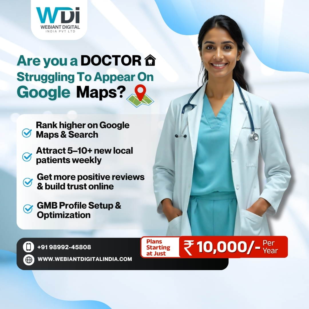 webiantdigital's tweet image. 📷 Are you a 𝐝𝐨𝐜𝐭𝐨𝐫 struggling to appear on 𝐆𝐨𝐨𝐠𝐥𝐞 𝐌𝐚𝐩𝐬?
Let 𝐖𝐞𝐛𝐢𝐚𝐧𝐭 𝐃𝐢𝐠𝐢𝐭𝐚𝐥 𝐈𝐧𝐝𝐢𝐚 help your clinic get discovered faster! 📷📷
#GoogleMyBusiness #DigitalMarketing #DoctorMarketing #LocalSEO #GoogleMaps #BrandVisibility #WebiantDigitalIndia