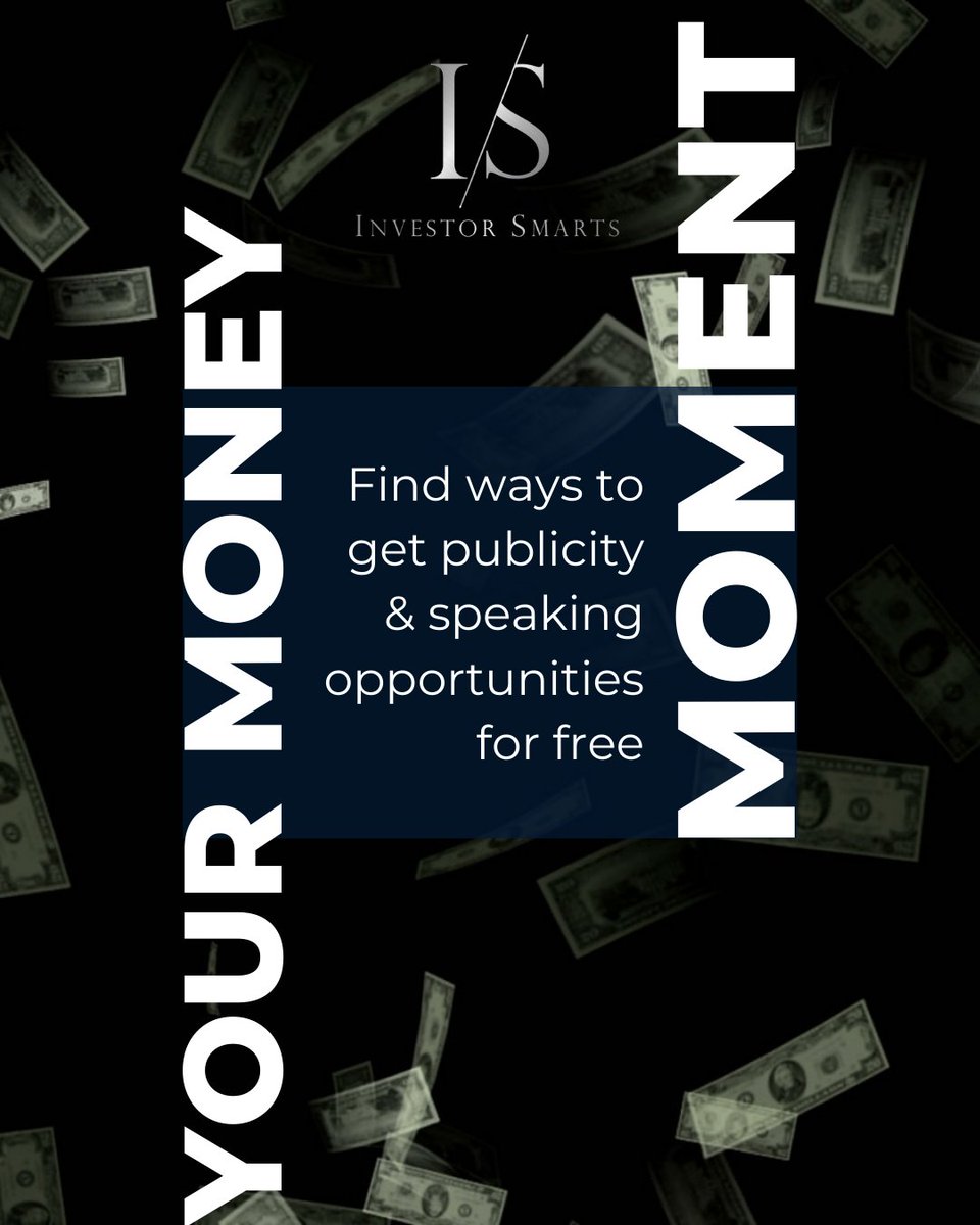 InvestorSmarts's tweet image. 🎤💡 Your Money Moment 💡🎤

Visibility doesn’t have to cost a fortune! Look for free publicity &amp;amp; speaking opportunities to grow your reach and credibility. 🚀💬

#YourMoneyMoment #MoneyMindset #PublicityTips #SpeakingOpportunities #EntrepreneurLife #SmallBusinessTips #SmartMoney