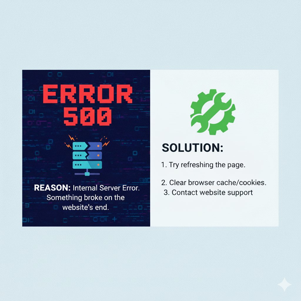 aloksingh99119's tweet image. 🚨 Website Down? Here's the Real Reason for Error 500 (Urgent and curiosity-driven)
#Error500 #InternalServerError #WebsiteDown #TechTips #WebDevelopment #Troubleshooting #ServerDown #Coding