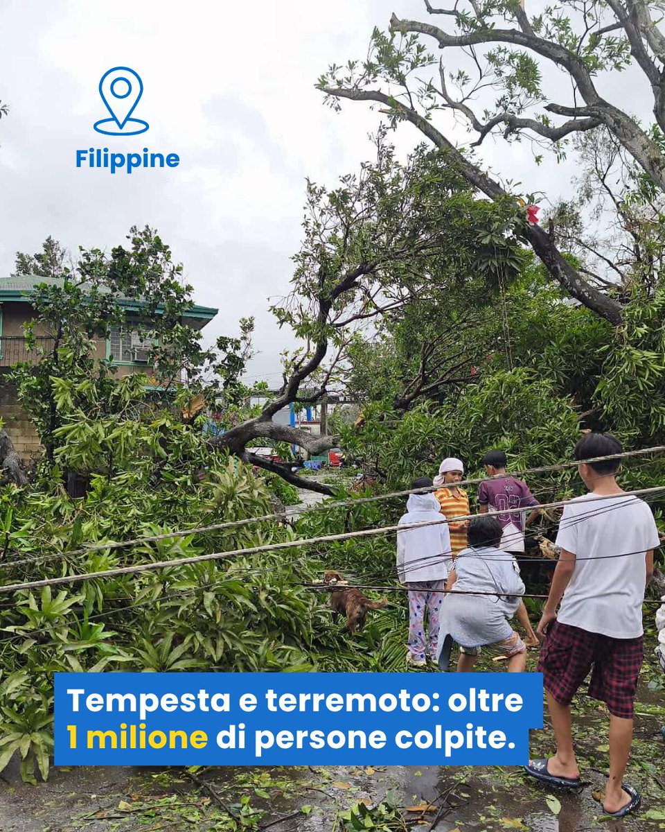 Dopo la tempesta Bualoi e un terremoto di magnitudo 6,9, Plan International è intervenuta nelle province di Masbate e Cebu per distribuire kit igienici, valutare i bisogni urgenti e coordinare la risposta con le autorità locali.
 L'impegno è garantire assistenza immediata.