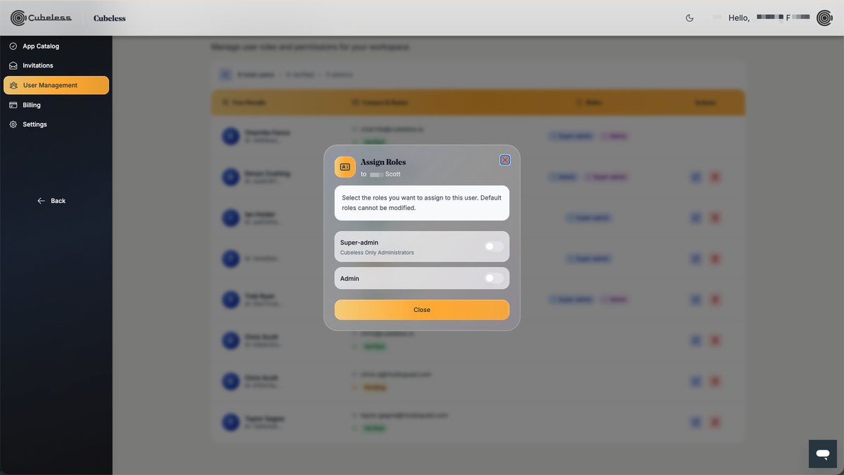 CubelessIO's tweet image. Manage users with ease. Add, remove, assign roles – all from one dashboard. Cubeless makes team access simple. hubs.la/Q03JDKWZ0
#CubelessVerify #ITManagement #AdminTools #Cybersecurity