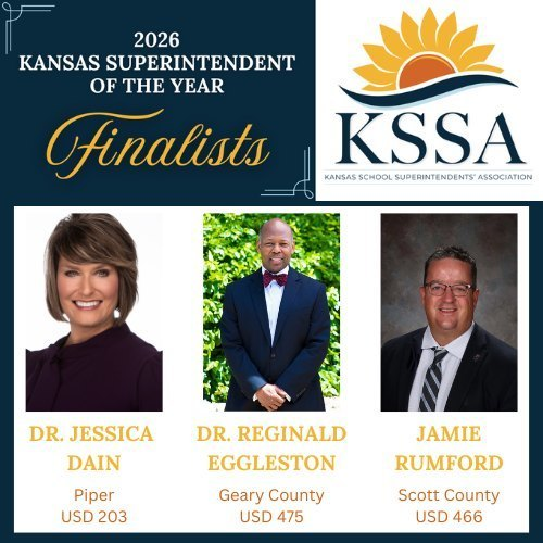 USAKansas's tweet photo. It's almost here...join us at 8:10 am as we go LIVE on Facebook to surprise the 2026 Kansas Superintendent of the Year. Find us on Facebook at USA|Kansas. Join us for the surprise announcement starting soon! #KSSA https://t.co/kPVeiGvF2L