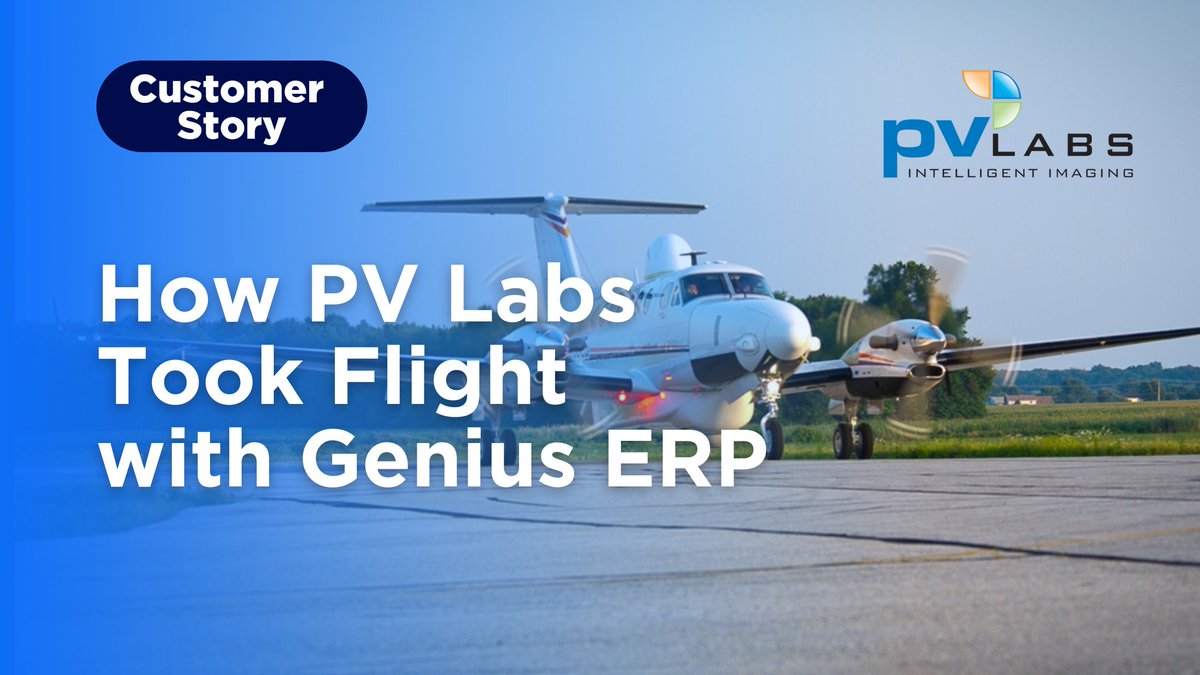 🚀 How PV Labs Took Flight with Genius ERP

PV Labs, a Canadian aerospace manufacturer, needed more than outdated systems to grow. With Genius ERP, they gained the tools and the partner to scale with confidence.

👉 Read the story: hubs.ly/Q03LJrXV0