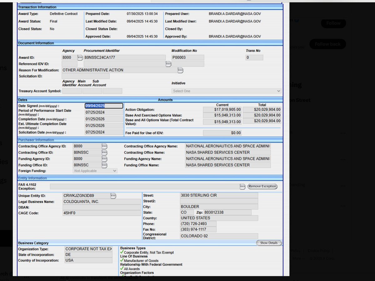 Citron Research pushing $CCCX in the quantum space due to the relative  value compared to other public quantum players like $RGTI.