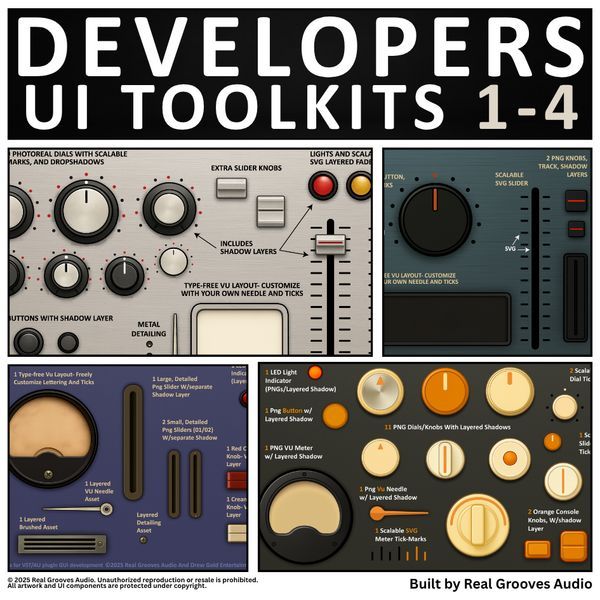 RGA_Audio's tweet photo. Used by indie devs, trusted on real releases. This is not a template pack- it’s pro-level UI for plugins that matter. https://t.co/YG2A8vMdx6 #pluginUI #proaudio #musictech https://t.co/2bc2yp5hJE