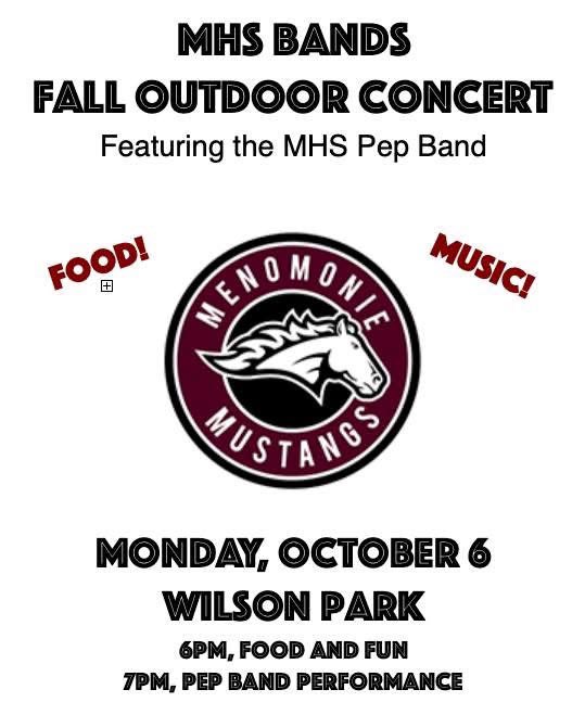 joezydowsky's tweet image. Want to get pumped up for tonight’s Milwaukee Brewers game? The Menomonie High School Pep Band has it covered! Come to Wilson Park tonight for food at 6:00 pm and music at 7:00 pm.