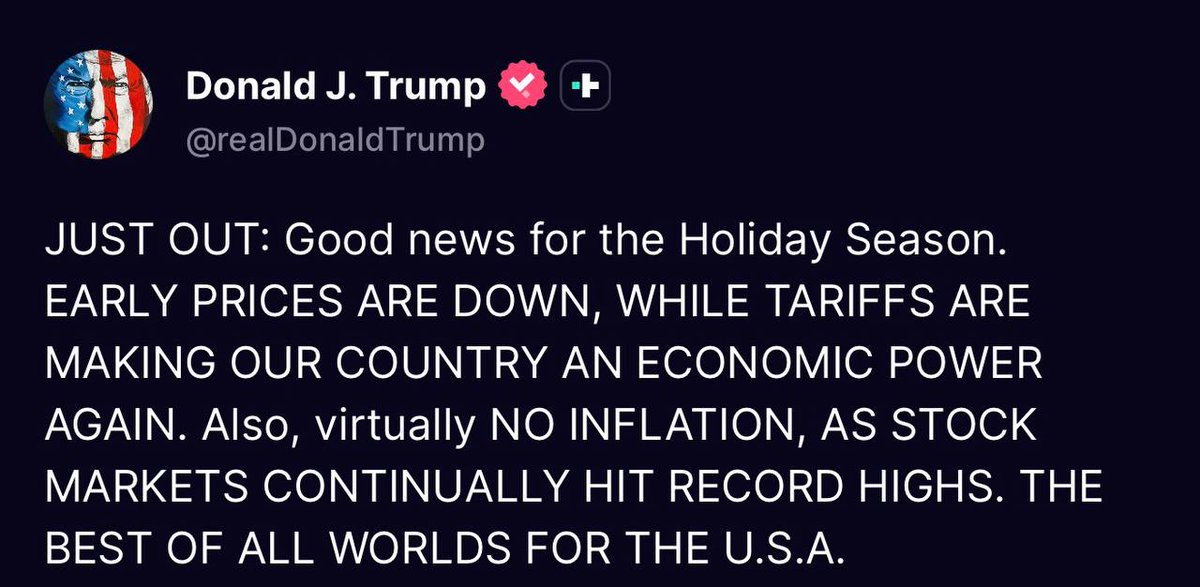 ZexCrypto7's tweet image. 🇺🇸 TRUMP JUST POSTED THIS !!!

“STOCK MARKETS CONTINUE TO HIT RECORD HIGHS.”

BULLISH 🚀