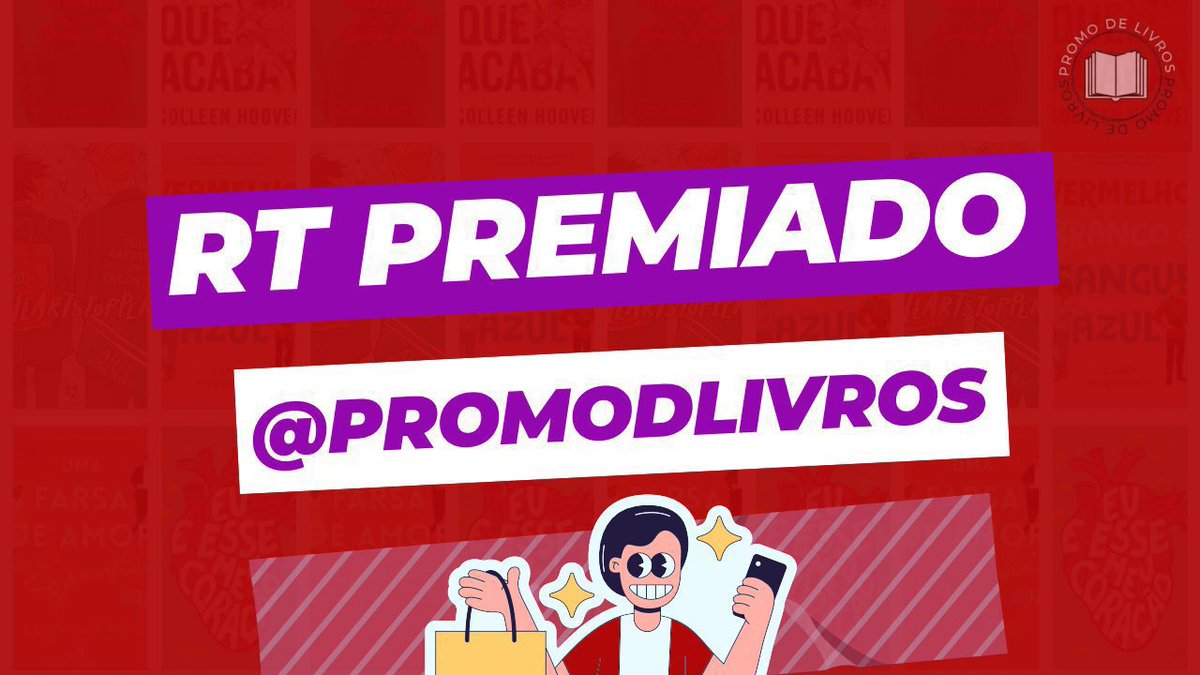 Promodlivros's tweet image. RT PREMIADO - SEMANAL ✨️

🏆 Prêmio: R$ 50 em livros ou PIX

REGRAS:
- Seguir a página
- Dar RT nesse tweet
- Comentar &quot;quero participar&quot;
- Dar RT nos tweets do perfil entre os dias 06/10 e 12/10

🎉 Quanto mais RTs nos tweets da página mais chances de ganhar ! 🎉

✨️ No dia…