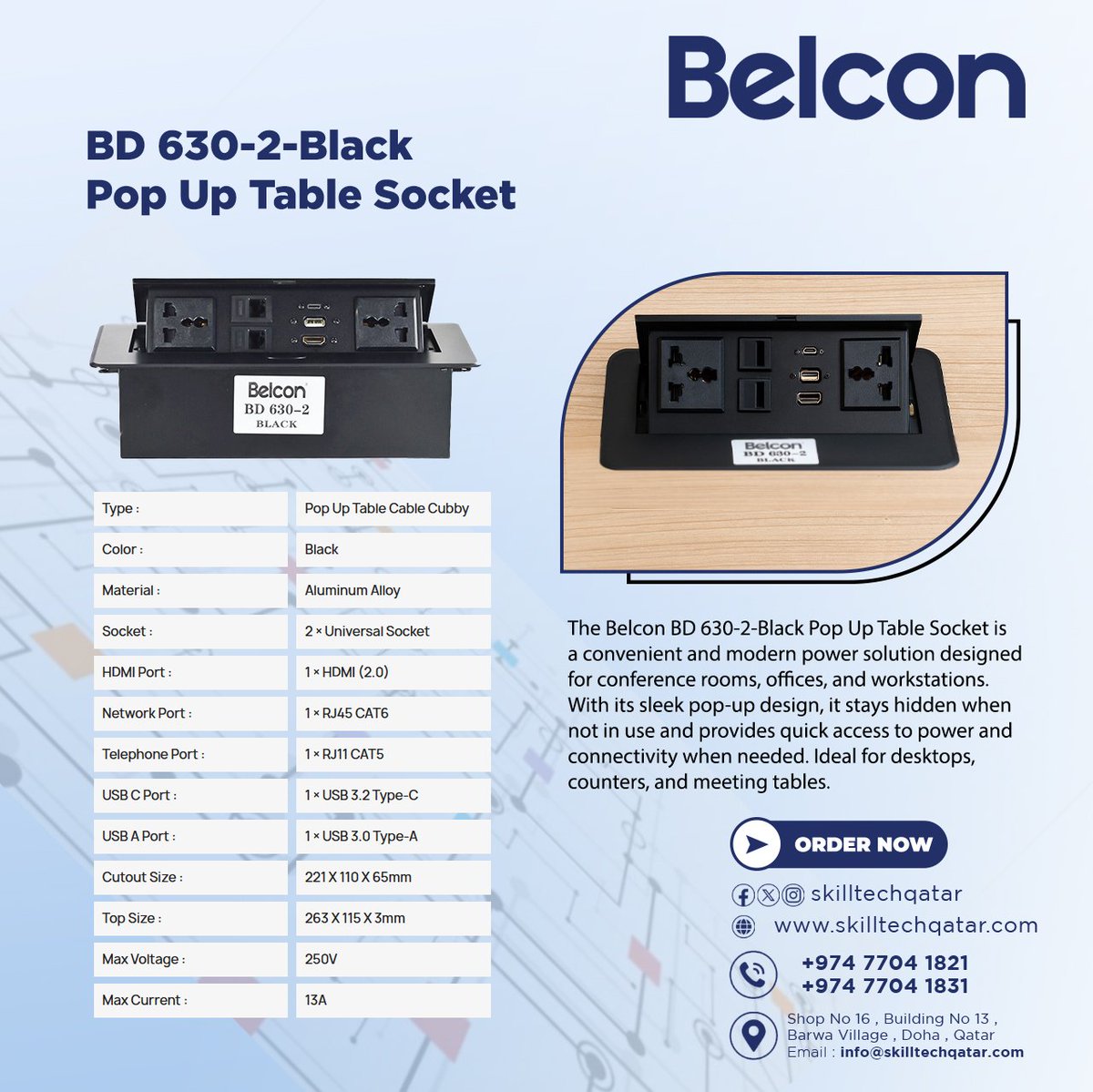 skilltechqatar's tweet image. 🔌 Power That Pops!

Belcon BD 630-2-Black

Contact Us to know more

📞 +974 77041821
✉ info@skilltechqatar.com
🌐 skilltechqatar.com

#PopUpSocket #SmartWorkspace #OfficeSolutions #Belcon #ModernDesign #câblemanagement