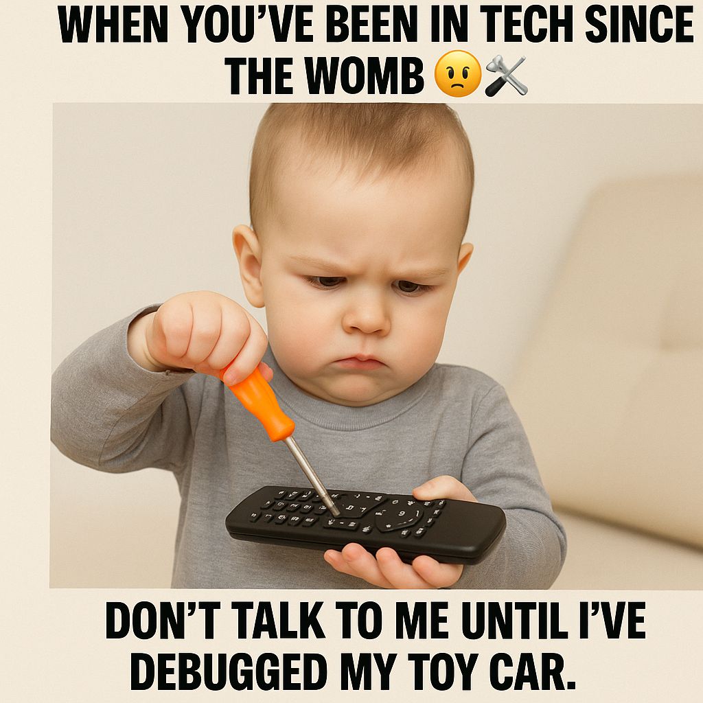 TechTotsGen's tweet image. If your toddler isn’t asking for a tablet instead of a teddy bear… wyd? 🤖💅  
#TechTots #GenZBabies #FutureCEO #STEMKids #MiniTechBoss #RaisingInnovators