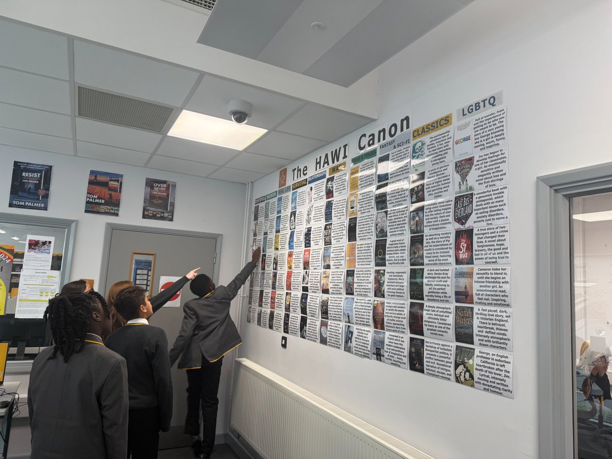 HawiLibrary's tweet image. Year 7 enjoyed an exciting library lesson with a Black History Month treasure hunt! We hope that the search for books, historical figures and characters created by prominent black authors will deepen their understanding of Black British culture and history. #BlackHistoryMonth