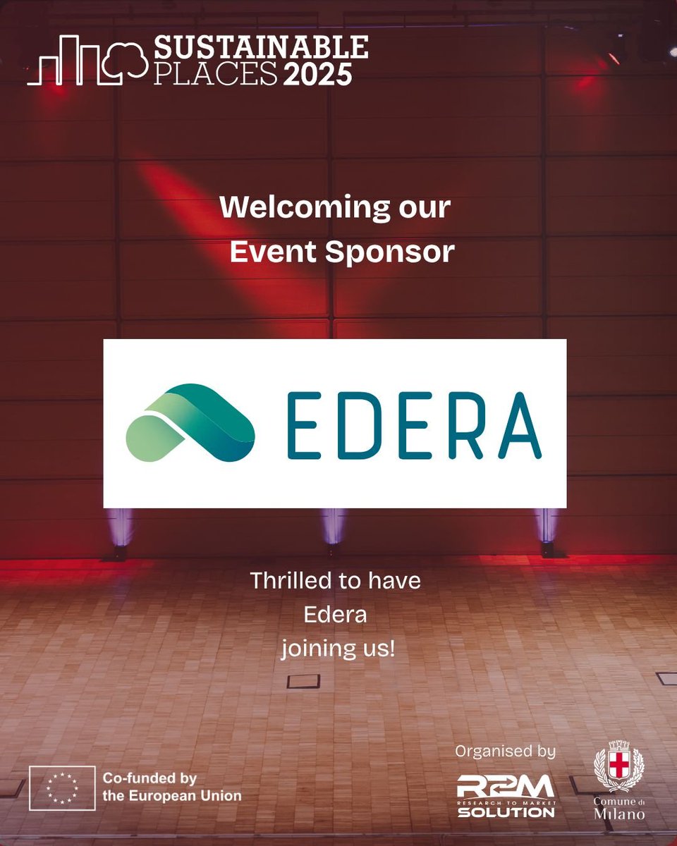 🌟 Spotlight on Sponsor: EDERA – enabling deep regeneration! 🌍 Proud to have them at #SustainablePlaces2025, driving innovation in decarbonization &amp; construction. Join Thomas Miorin &amp; Chiara Stanghini Oct 8–10 in Rome 👉 lnkd.in/dX_v5eyX
