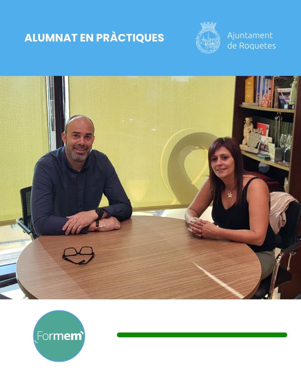 AjRoquetes's tweet photo. 🎓 𝗙𝗢𝗥𝗠𝗔𝗖𝗜𝗢́ | 🤝🏼 SUPORT A LA INSERCIÓ LABORAL
📌 Nova alumna en pràctiques a la @BiblioRoquetes
📚 L'estudiant, del centre #Formem, realitzarà una estada de 4⃣0⃣ hores a l'equipament cultural.
🤗 BONA ESTADA A LA CASA❗️
ℹ️: https://t.co/ISai4dfGNo https://t.co/6I0ydcoBvT