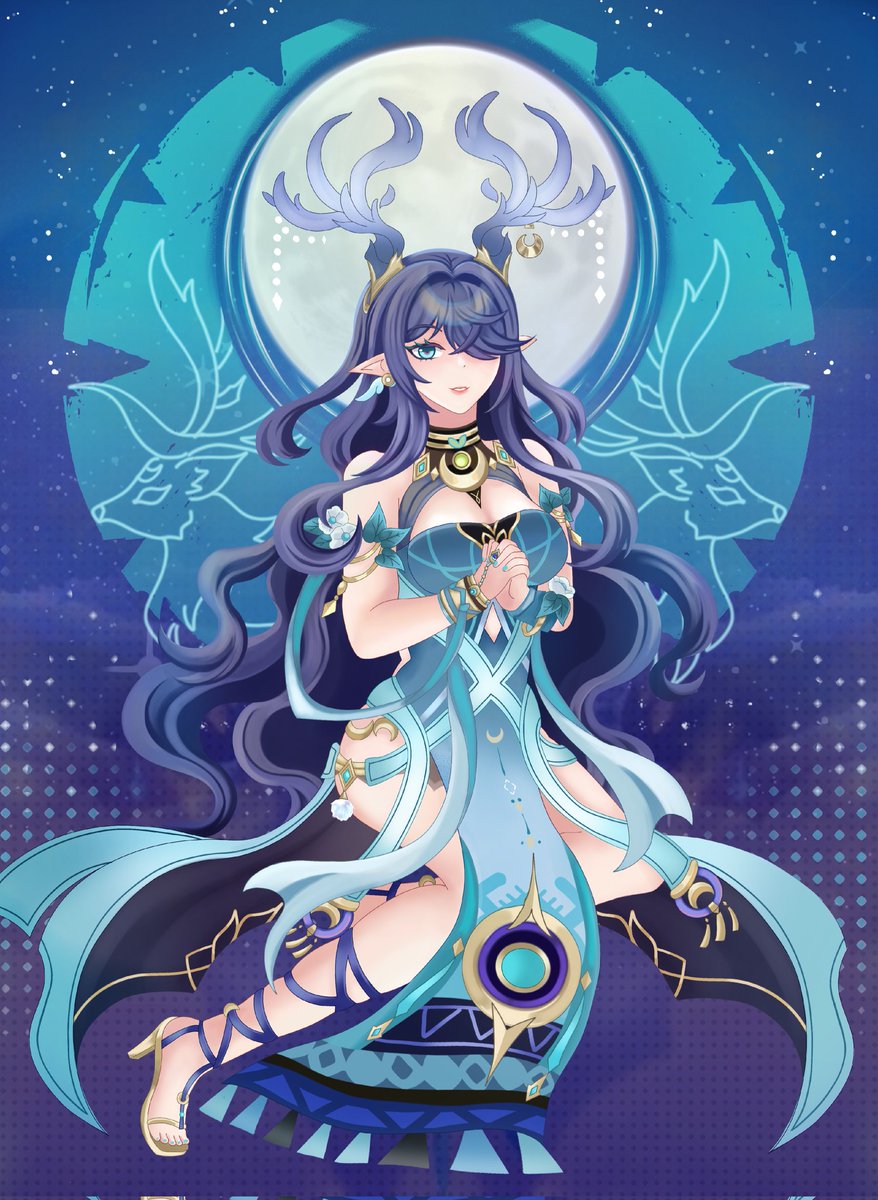 ShmilNash's tweet photo. The Moonchanter #Lauma #Nodkrai #GenshinImpact #ItStartsInNodKrai  #NodKraiStory #NodKraiCharacters
#GenshinLunaI https://t.co/noR8l67HzW