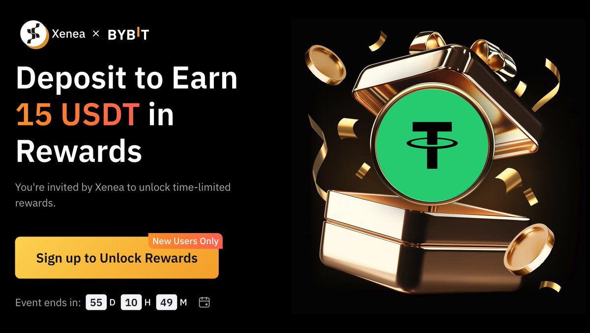 🔥Update: The deposit requirements for the #Bybit x Xenea campaign to earn 15 USDT have been relaxed!

🔗Join here: bybit.com/en/exclusive-u…

💰 If you already signed up with a Xenea referral link but didn’t deposit before, you still qualify!

👉 New Rule:
Deposit $100 total