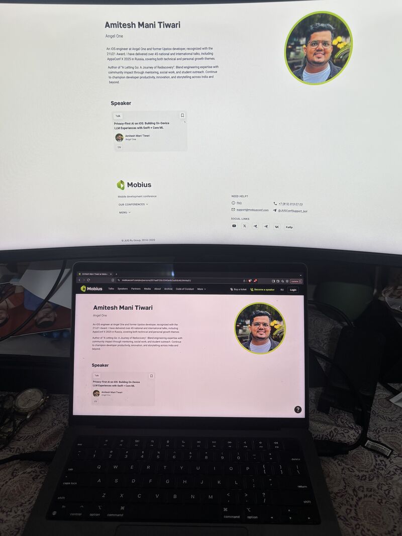 appdevbyamitesh's tweet image. 🌟 Twice an international speaker in one year from my first global talk to the Mobius Conference, Saint Petersburg 🇷🇺.

Grateful for a year that proved one thing, when effort meets faith, dreams turn real.

Every step forward starts with belief, consistency, and the courage .