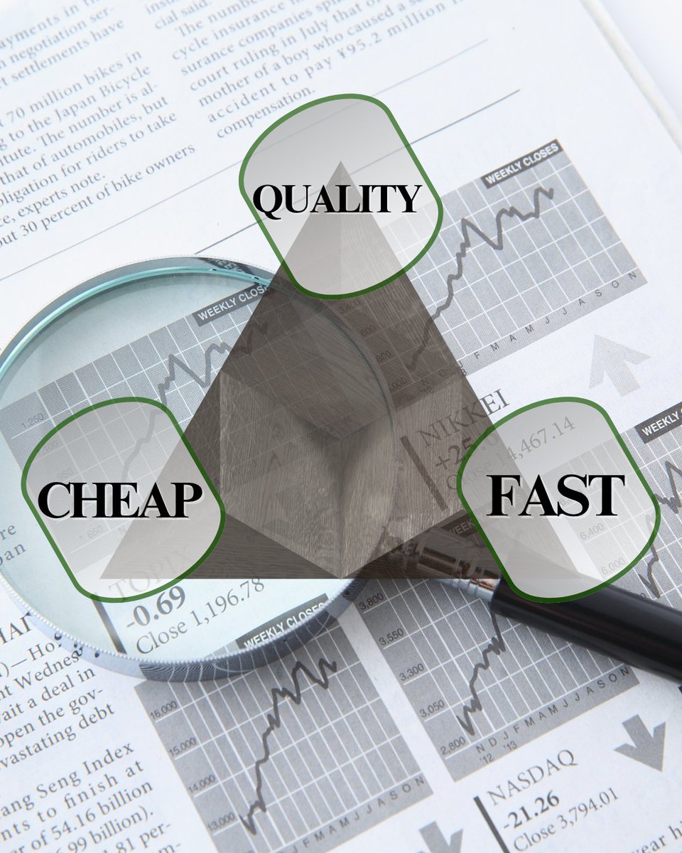 Trade-offs are present for a reason. You can push hard in two directions, but not in all three, without sacrificing something. Trying to force all three often leads to poor results,

If you want good results with less money, it will almost always take more time. Be Patient!