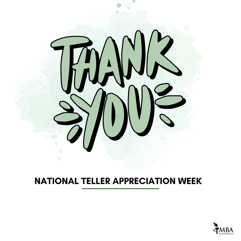 It’s National Teller Appreciation Week! 👏

Tellers &amp; frontline staff do more than handle transactions — they build relationships, provide outstanding service &amp; keep customers feeling cared for every day. 

Thank you for all you do!

#TellerAppreciationWeek #BeABanker