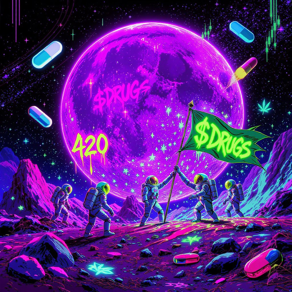 Getting ready for $DRUGS #MooningDay🌙💊 side effects may include:

💊uncontrollable FOMO 🤯
💊heavy stacking 🏗️
💊green candles hallucinations 📈🟢
💊sudden urge to shitpost memes 🧌

Let's connect! TG link in the reply post 👇