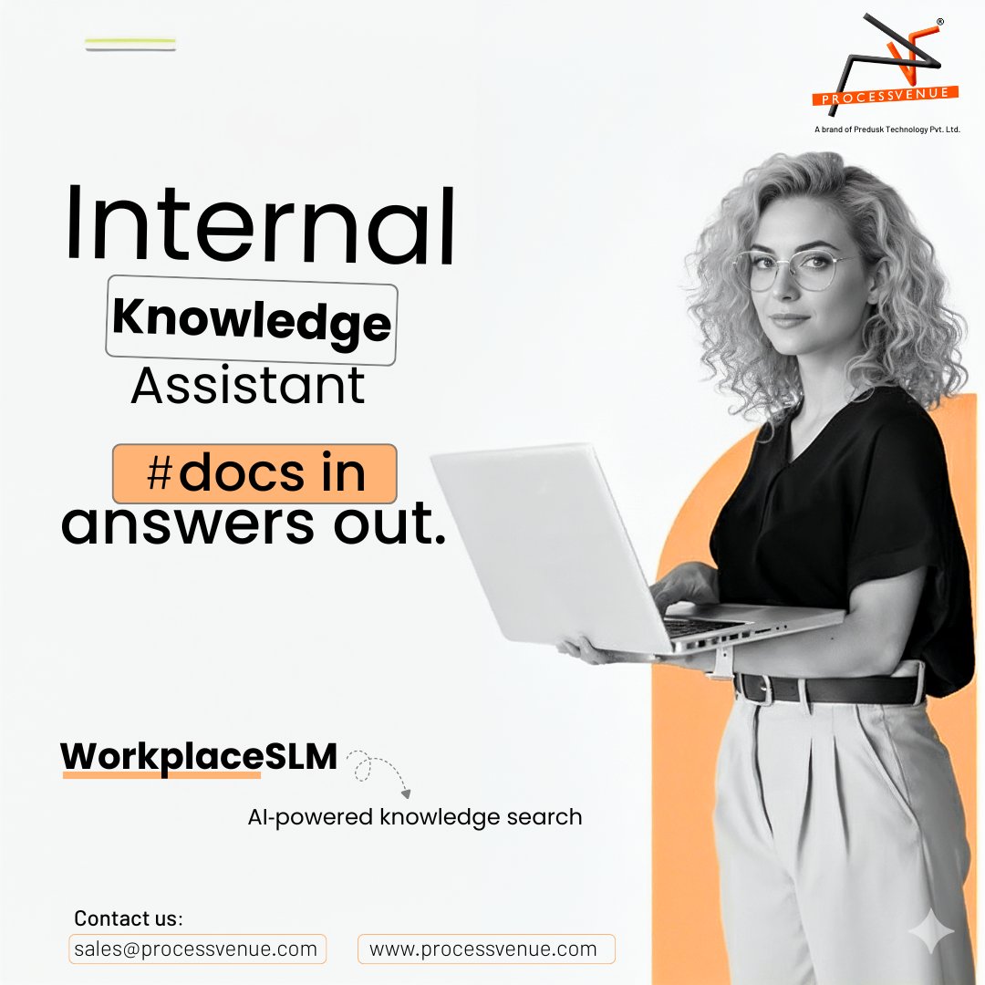 ProcessVenue's tweet image. Docs in. Answers out. ⚡ Meet WorkplaceSLM – your AI-powered internal knowledge assistant.

 Let’s connect to explore how it can simplify knowledge management for your business.

#AI #EnterpriseSolutions #InternalDocAI
#AIDocumentation #InternalTools #SLM