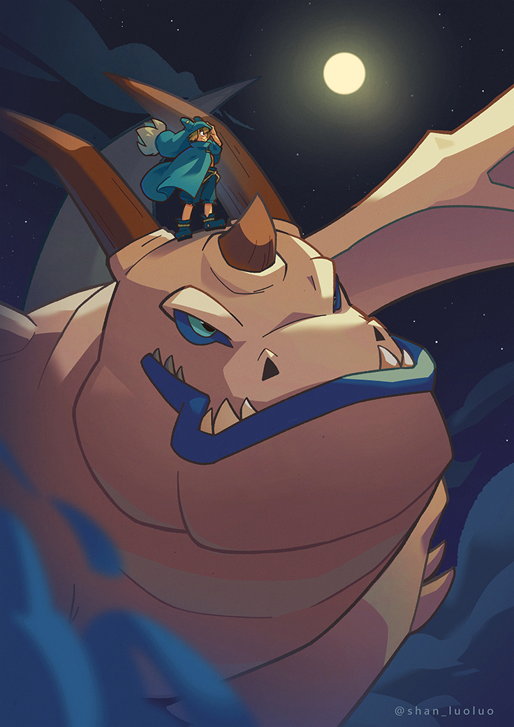 Happy Moon Festival! 
I wanted to see them flying under the full moon, so I drew it 😌🫶
#wakfu