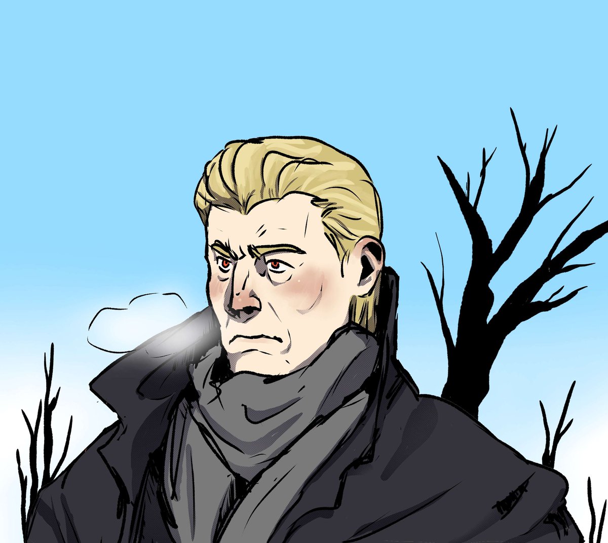 StaticLeaf's tweet image. It is getting cold finally 

awfully sorry for dropping of the earth. 
Just had no motivation to draw. 

#AlbertWesker #ResidentEvil