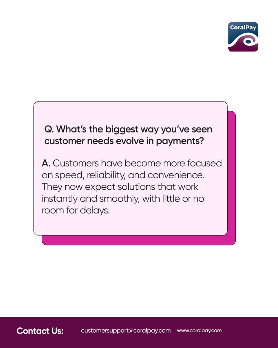 CoralPayTech's tweet photo. Happy Customer Service Week!!
🔎 Today's Mission Briefing:
As customers needs evolve, so do we. Today, we spotlight how CoralPay’s service reps stay ahead of changing expectations and make every mission possible.
#MissionPossible #CustomerServiceWeek #CoralPay #EvolvingNeeds https://t.co/iq25TMwcZu