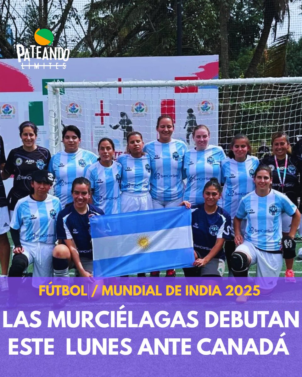 #Fútbol 🇦🇷🦇 LAS MURCIÉLAGAS DEBUTAN ESTE LUNES ANTE CANADÁ EN EL MUNDIAL DE LA INDIA 🇮🇳🏆
✨ El camino hacia el bicampeonato ya comenzó.
Vamos, #Murciélagas !

▶️ Mira el Partido  10:30 hs ingresa las #Historias  de nuestro Instagram @pateandolimites