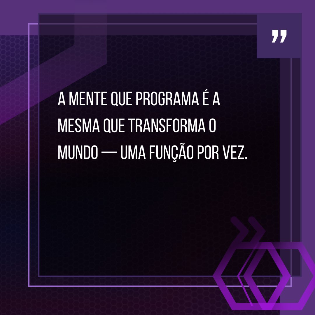 beecrowd_real's tweet image. Transformar o mundo começa com uma linha de código.
Qual função você está criando hoje? 🔥 🚀

Transforming the world starts with a single line of code.
What function are you creating today? 🔥🚀

#beecrowd #CodeForChange #TechForGood #DeveloperMindset #CodingLife