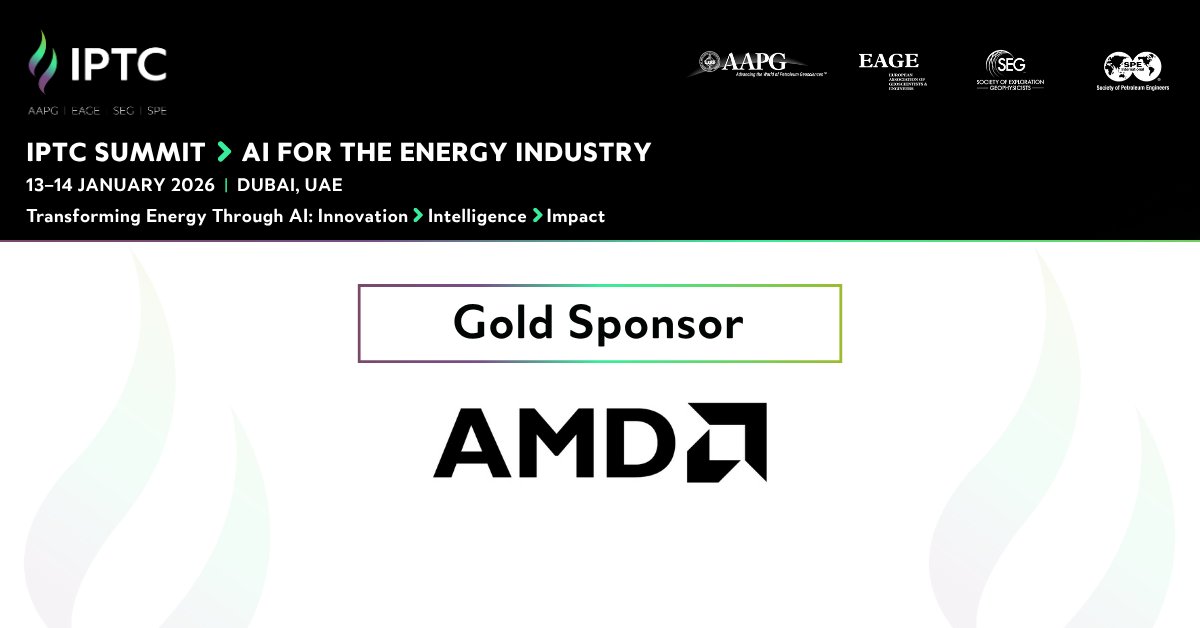 iptc_net_org's tweet image. 🌟 Sponsor Announcement 🌟

We’re thrilled to welcome AMD as Gold Sponsor of the IPTC Summit! 

#IPTC #EnergyLeadership #AMD #EnergyTransition #IPTC2026