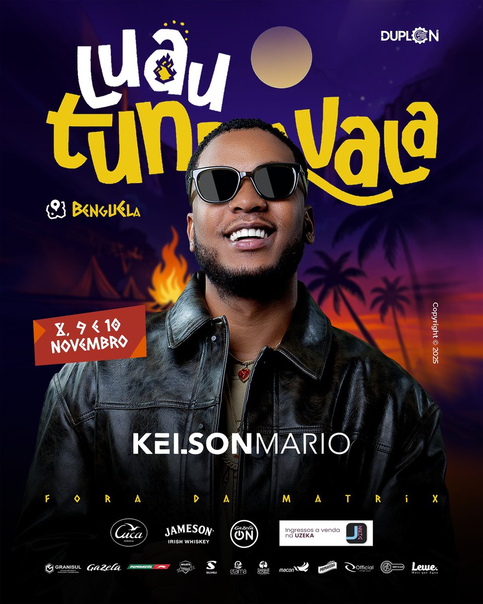 O Luau Tundavala começa a aquecer 🌙
Dois nomes que trazem boa vibe e muita sonoridade para a Tribo:
DJ Kelson Mário &amp; DJ NI 💥

3 dias de música, praia e liberdade em Benguela, na Praia do Chamume.
Prepara a tua tenda e vem ser feliz connosco 💚