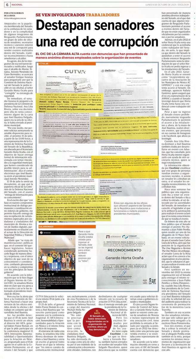 ‼️EXTRA EXTRA‼️ Destapan senadores una red de corrupción que involucra jefes de oficina, vigilantes y secretarios técnicos que VENDEN eventos a realizarse dentro del <a href="/senadomexicano/">Senado de México</a> 

Amedrentaban a alcaldes y engañaban a funcionarios y a los propios senadores.

Pescaron a dos;