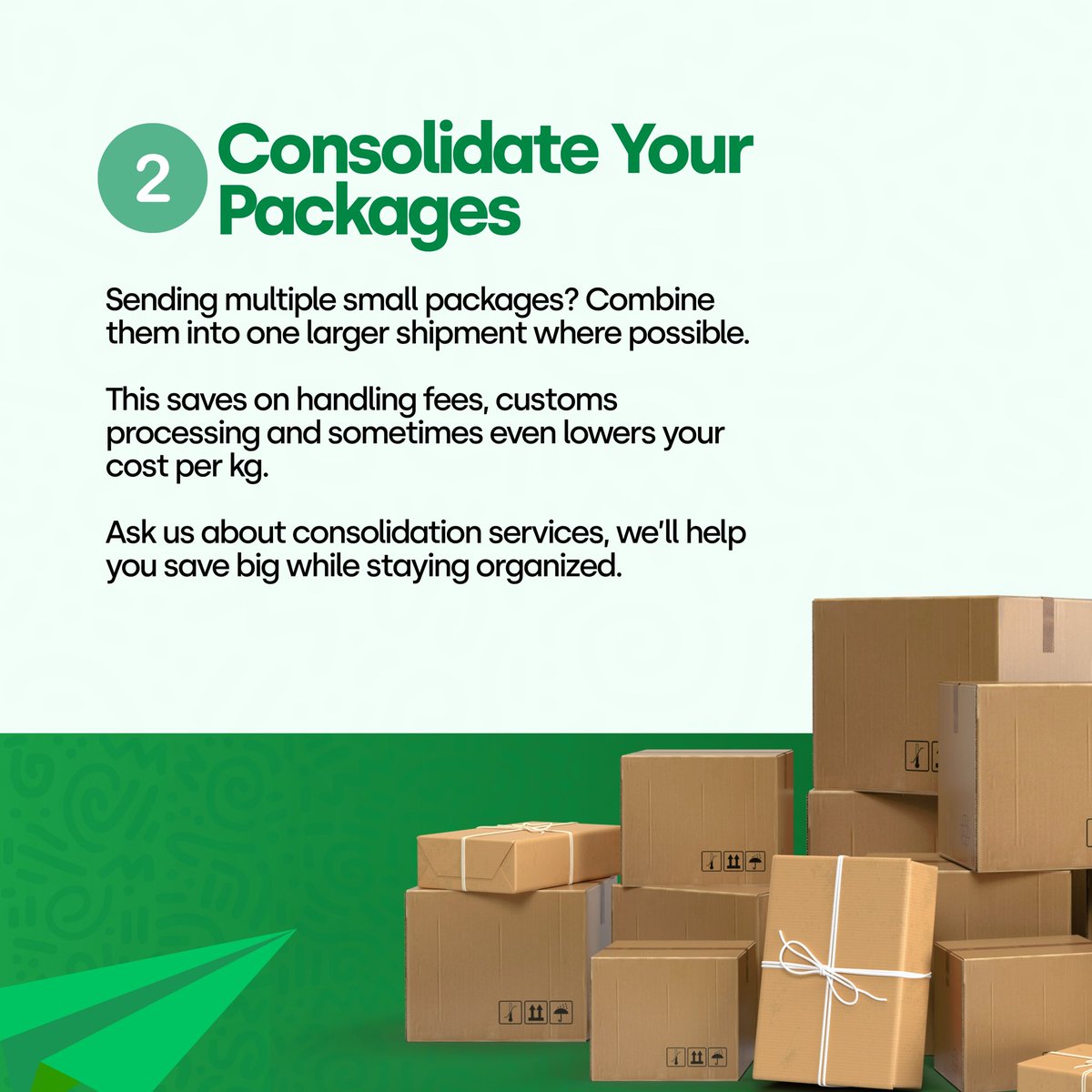 ThisisJaiye's tweet image. At ShipAfrica✈️, we believe every shipment should be transparent and cost-effective.

Check out these 3 quick tips to help you save on your next delivery.

Ship smarter. Ship confidently. ShipAfrica. 🌍

#ShipAfrica #Logistics #ShippingSolutions