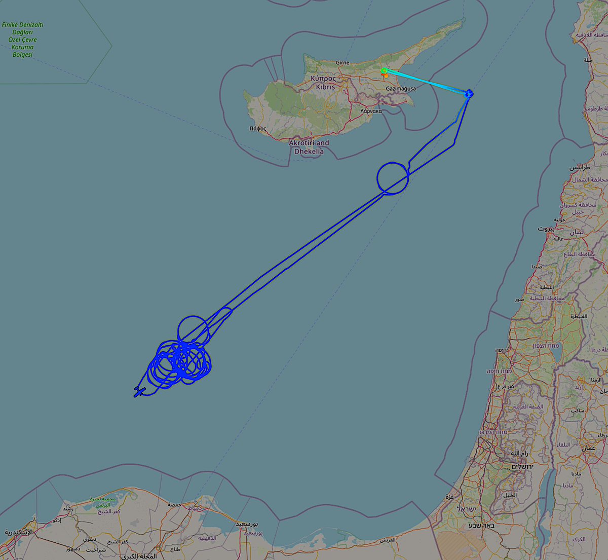 Turkish military drones are still flying over the eastern Mediterranean at nearly all times

They are now flying out of Geçitkale Air Base in occupied Northern Cyprus

Purpose of mission is unclear