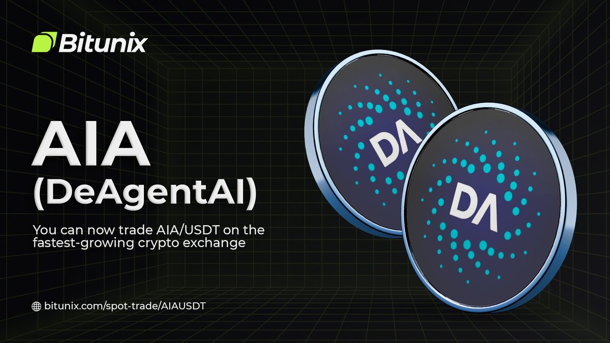 master_hopkins's tweet image. Yo, $AIA by @DeAgentAI - the token for decentralized AI agent infra on Sui, BSC, and Bitcoin - is now live on @BitunixOfficial Spot!
Trade AIA/USDT, track real-time prices, and join the hype
Dive in: bitunix.com/spot-trade/AIA…
#Bitunix