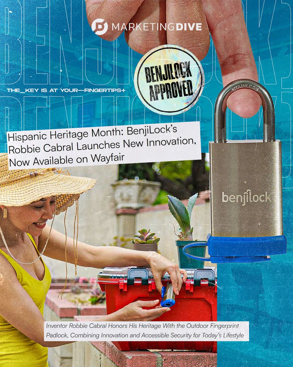 🙌 We're grateful to see <a href="/BenjiLock/">BenjiLock</a> spotlighted in <a href="/marketingdive/">Marketing Dive</a>'s Company Announcements, part of <a href="/industrydive/">Industry Dive</a>! #HispanicHeritageMonth ⤵️

🔗 tinyurl.com/4mt3eexc

🤩 #MarketingDive x #BenjiLock ⚡

🌐 The 🔑 is at Your Fingertips—That's it. ✔

🗣 #UnlockYourPotential 🔥