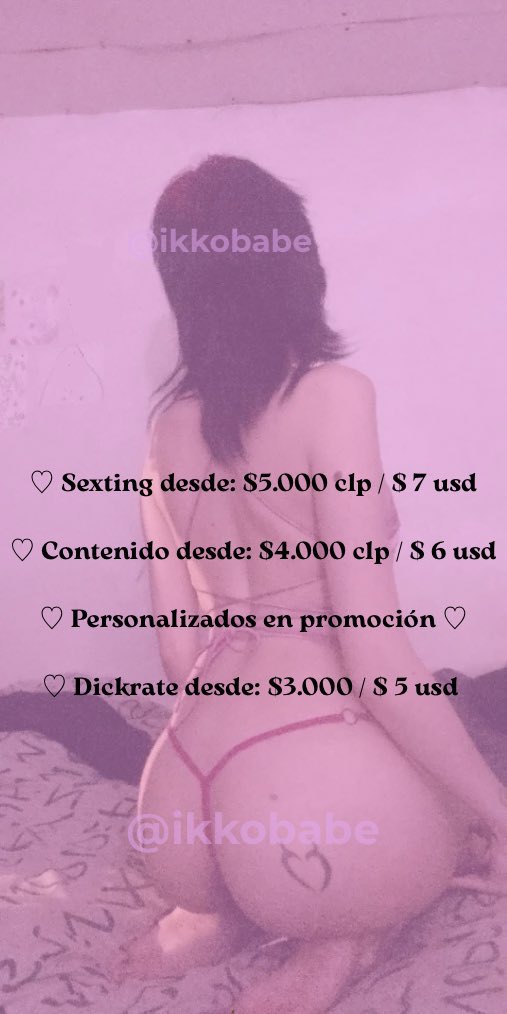 iikkobabe's tweet photo. !!SOLO POR HOY DESCUENTOS EN TODO MI CATALOGO!! háblame bebé aprovecha esta oportunidad para verme enterita 
➡️ https://t.co/FJugFOkkB0 ⬅️💗 
#nsfwchile https://t.co/5Gjq3qvyj4