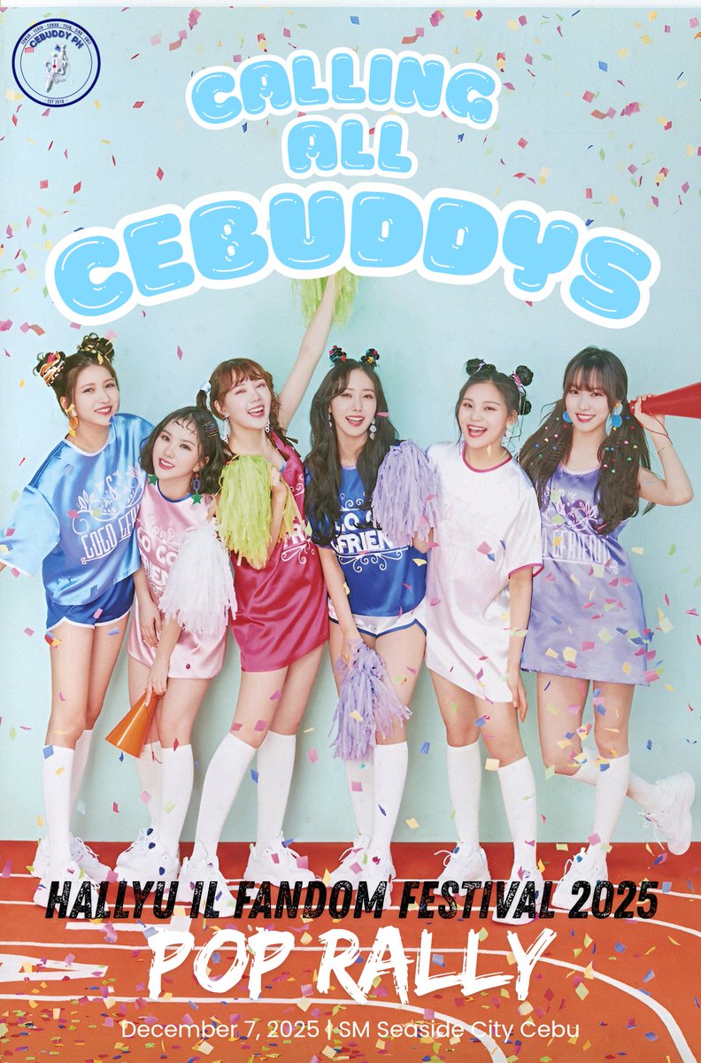 📣 CALLING ALL CEBUDDYS! 💜💙🤍

Join us at the Hallyu Il Fandom Festival: Pop Rally!

Let’s show our BUDDY power—cheer for our girls &amp; win official merch (albums, pcs, posters &amp; more)!

DM us on FB/IG 'CeBuddy PH' to join! 💫

#HALLYUILPopRally2025 
#GFRIEND #여자친구 
#CeBuddy