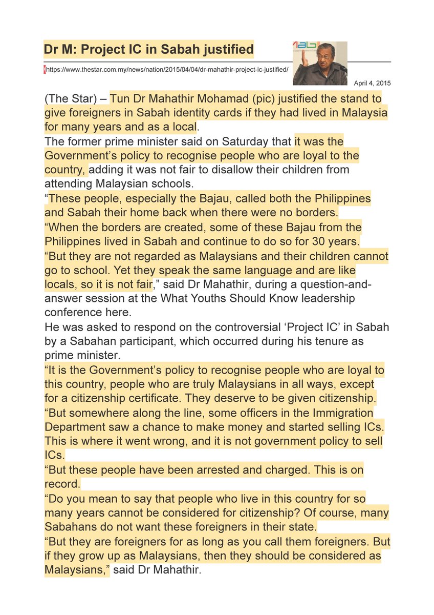 jameschin110's tweet photo. He said he cannot remember anything during the RCI.
Yet in 2015, he said Project IC was justified. He can remember clearly.
Remember that when you see UMNO Sabah or Bersatu candidates,
#RealHistoryMatters #SabahPRN #Sabah #ProjectIC #Mahathir https://t.co/iOGCLdW2jo