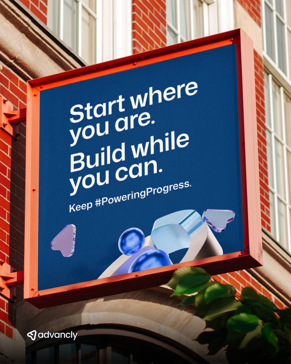 AdvanclyHQ's tweet photo. Every big move starts with a first step. Start where you are, build while you can, and keep #PoweringProgress https://t.co/Uy9Uw9rwy8
