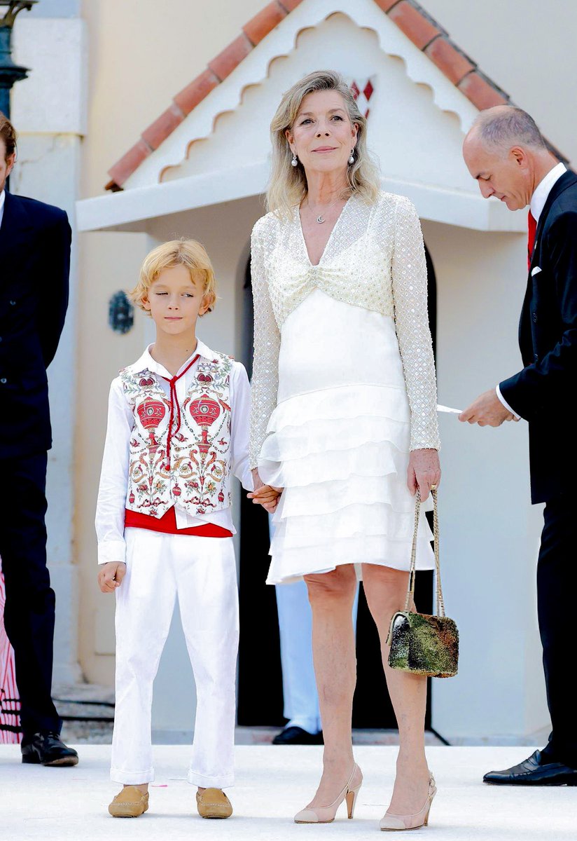 royalchildren_'s tweet photo. #PrincessCaroline of Hanover, #FrancescoCasiraghi #PrincessAlexandra of Hanover and #PaulineDucruet attend the celebration of Prince Albert II of Monaco's 20 years on the throne, at The Prince's Palace in Monaco 👑🎉 -July 19th 2025.
📷 : @GettyImages https://t.co/LjuR7nKQK6